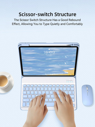 Y Compatible Con Funda De Teclado Para iPad iPad De 10,2 A