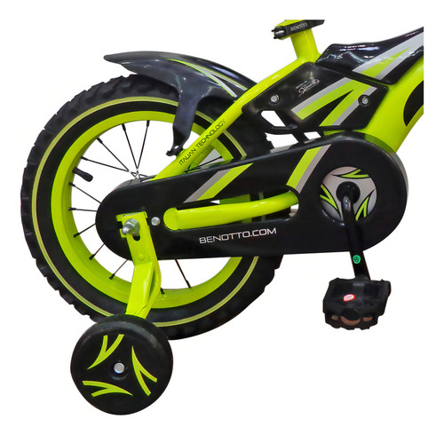 Bicicleta Benotto Infantil Convoy R14 1v. Niño Frenos Negro/amarillo Neón Unica