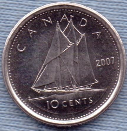 Canada 10 Cents 2007 * Velero *