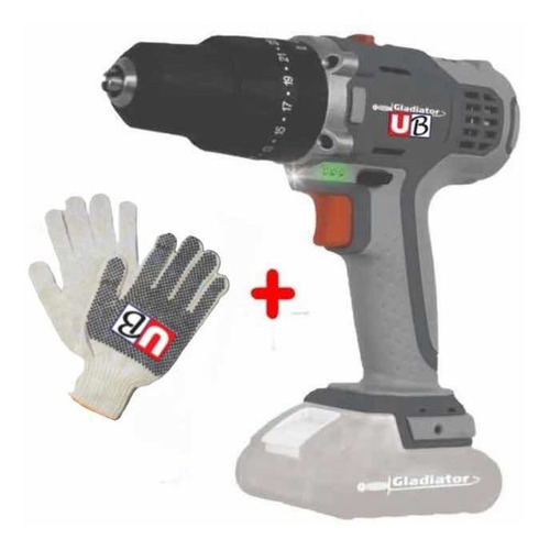 Taladro 18v A Bateria Gladiator Pro Percutor Tp 613 *ub*