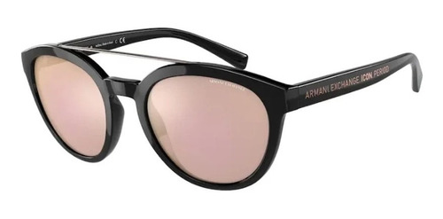 Lentes Armani Exchange Ax4118s Shiny Black Light Violet Rose