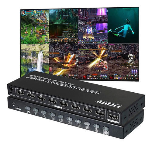 Multi Viewer Switch Hdmi 8x1 4k - 1080p High Multiviewer