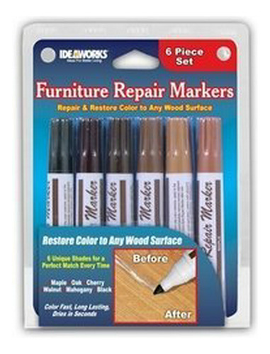 Marcadores Para Reparación De Muebles, 6 Colores, Pack De 5