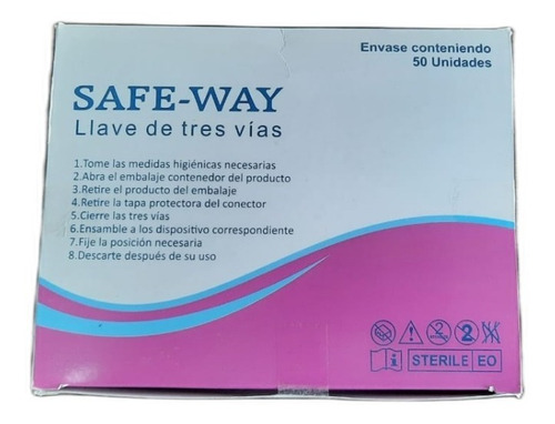 Llave 3 Vias X 50 Unidades Safeway