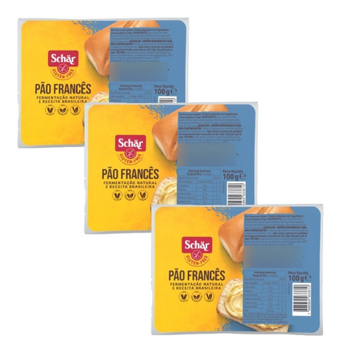 Pack X 3 Pan Frances 100g Schar Sin Gluten Vegano