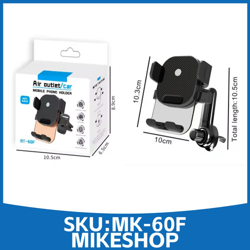 Soporte Porta Celular Teléfono Para Auto Giratorio 360° Negro