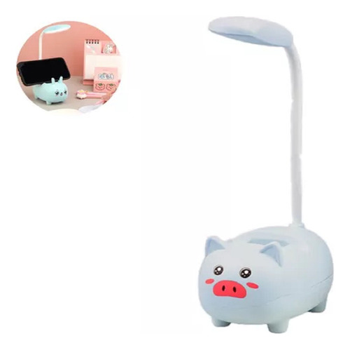 Velador Lampara Luz Led Cable Usb Infantiles Chancho