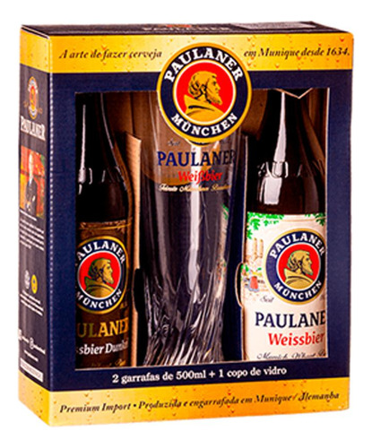 Kit Paulaner Com 2 Cervejas 500ml + 1 Copo