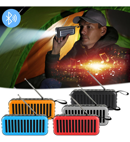 Altavoz Bluetooth Con Radio, Mini Subwoofer, Carga Solar W