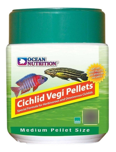 Alimento Ciclidos Vegi Pellets Ocean Nutrition 100g Medium 