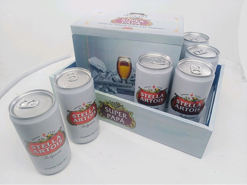 Six Pack Enamorados  Bandeja + Caja + Cervezas Personalizada