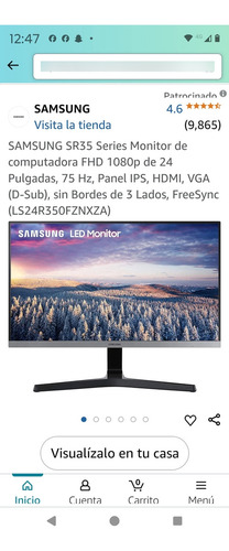 Monitor Para Laparoscopía Samsung Sr35 Panel Ips 24 Pulgadas