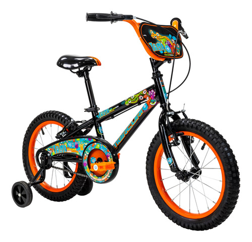 Bicicleta Infantil Mercurio Troya Rodada 16 Azul C/ Rueditas