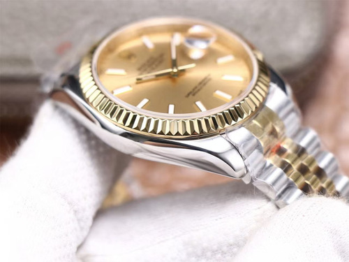 Reloj Rolex Datejust De 36mm Con Índices En Color Champán