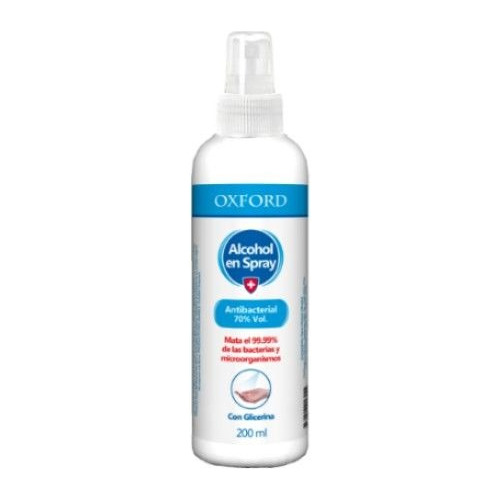 Alcohol Oxford En Spray Con Glicerina - 70% Vol - 200 Ml