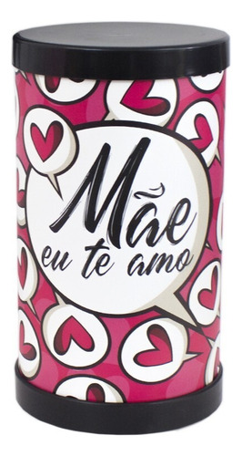 Luminária De Mesa Hug - Eu Te Amo Mãe Cúpula Terracota Estrutura Laranja 110v/220v