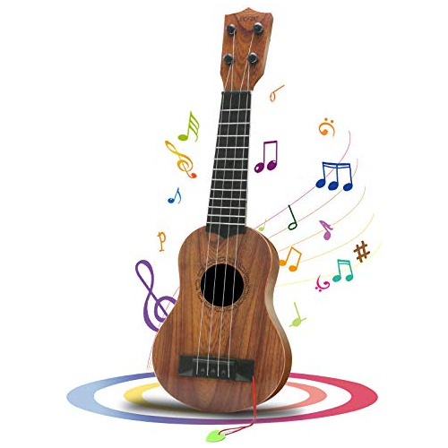 Qdh Ukelele Para Niños Juguete Musical 4 Cuerdas De Acero 1