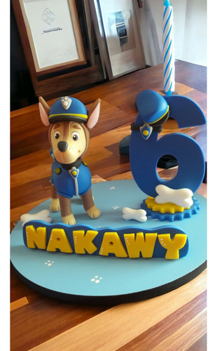 Vela De Cumpleaños En Porcelana Fría Paw Patrol