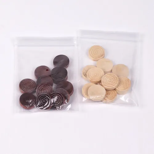 Fichas De Damas De Madera De 24 Piezas | Grabado Espiral Y Acabado Suave | Juego De Mesa Para Niños Y Adultos | Ideal Para Damas, Backgammon Y Más
