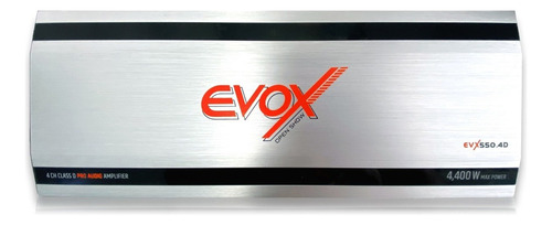 Amplificador Evox Evx550.4d 4400w Max 4 Ch Clase D Open Show Color Plata