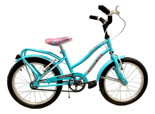 Bicicleta Paseo R16 C/canasto Y Portaequipaje Niña Celeste