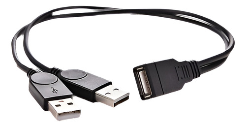 Usb 2.0 Una Hembra Al Eje Macho Usb Dual 2 Alimentación Adap