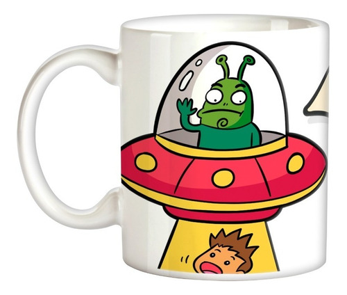 Caneca Alienígena No Disco Voador Et Faminto Café Leite