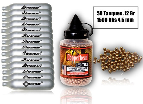 Paquete 50 Tanques Co2 Bbs 4.5mm Marcadora Xtreme P