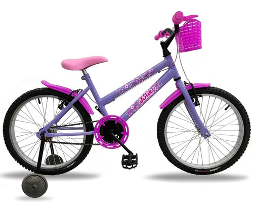 Bicicleta Infantil Feminina Lilás Aro 20