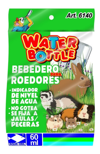 Bebedero Antigoteo Para Hamster Conejo 60 Ml 6140 50 Pzas