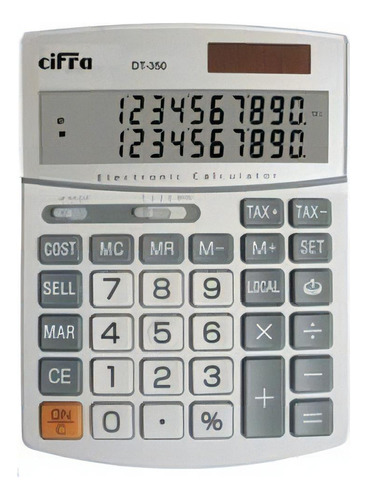Calculadora De Escritorio Cifra Dt-350 (calcfdt350) Color Gris