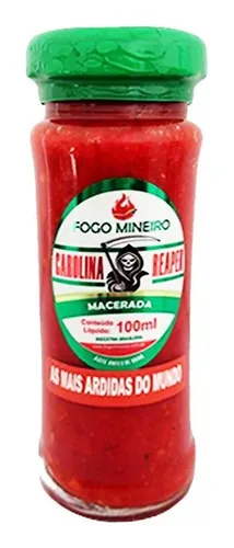 comprar Pimenta Carolina Reaper A + Forte Do Mundo Macerada 100ml