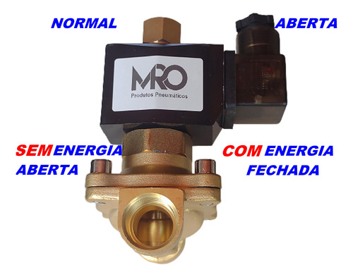 Válvula Diafragma Solenoide Normal Aberta 1* Polegada - 220v