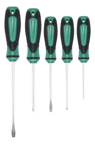 Kit Desarmadores Lion Tool 5 Pz Plano Cruz Cabinet Verde