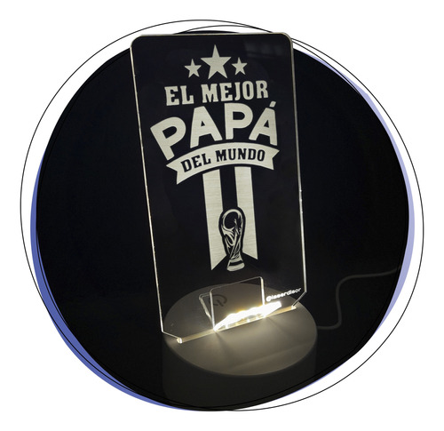 Regalo Al Mejor Papá Del Mundo - Velador Portacelular Led