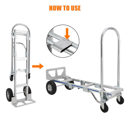 Camión De Mano De Aluminio 2 En 1 Convertible - Materiales D