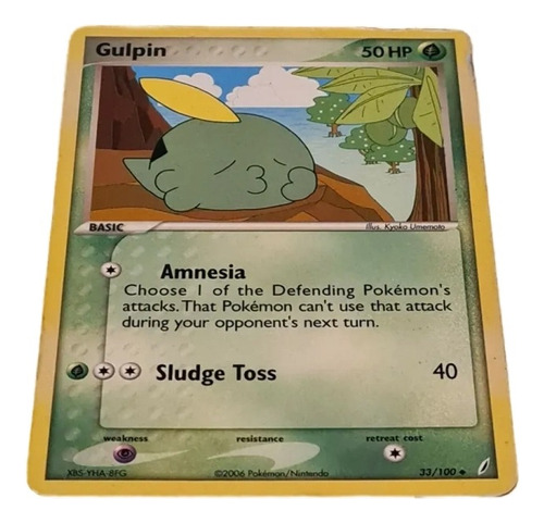 Cartas Pokemon Gulpin 33/100 Ex Crystal Guardians Cg