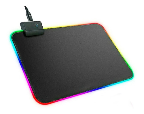 Mouse Pad Gamer Rgb Led Bordes Cosidos 34x25cm Rasure