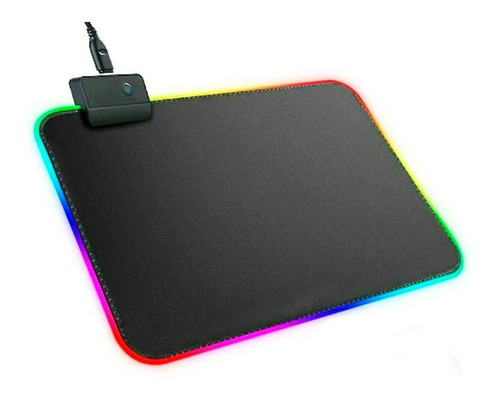 Mouse Pad Rgb Light 34x25cm Lbpg2535 Lbn Color negro bordes led RGB
