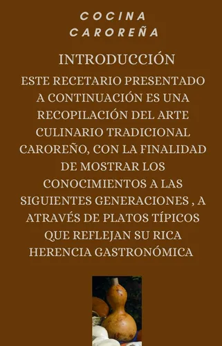 Recetario De Cocina Caroreña