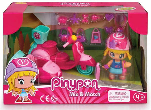 Muñeca Pinypon Mix & Match Set Moto 17 Accesorios