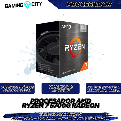 Imagen 3 de 7 de Pc Armada Gamer Amd Ryzen 7 5700g 16gb Vega 8