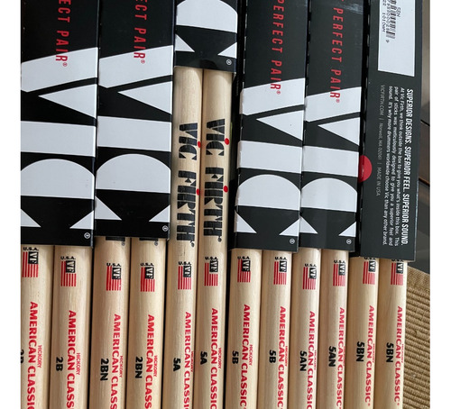 Baquetas P/percusión Vic Firth Mod.2b 2bn 5a 5b 5an 5bn 