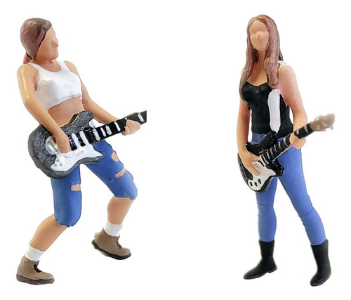 2 Figuras A Escala 1:64, Jugador De Guitarra, Cantante,