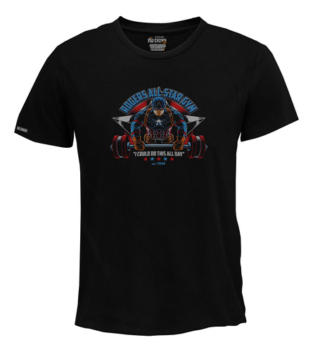 Camiseta Cuello Redondo Capitán América Gym Hombre Bto