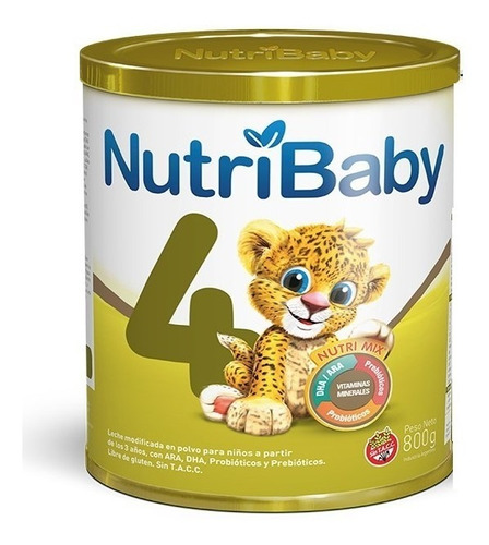 Leche de fórmula en polvo sin TACC Ethical Pharma NutriBaby 4 en lata de 800g - 3  a 5 años