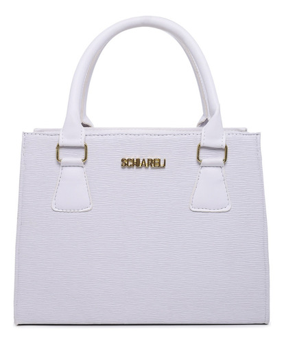 Bolsa Feminina De Mão E De Lado Com Alça Transversal Barato Branco Lisa Dourado Da Bolsa