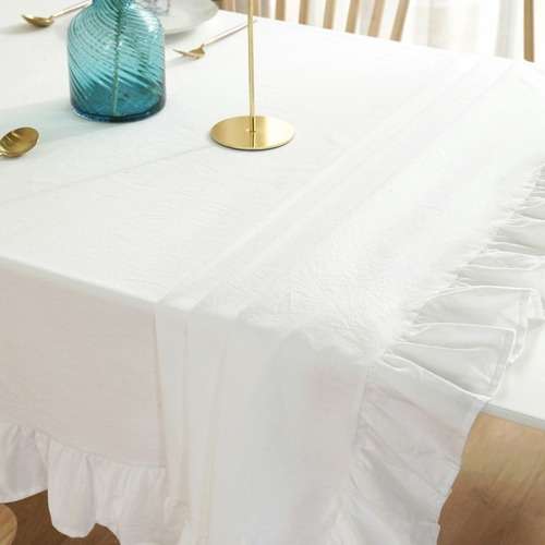 Mantel Blanco Rectangular Largo