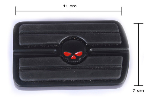 Pedal De Freno Skull Grande Negro Para Harley Davidson