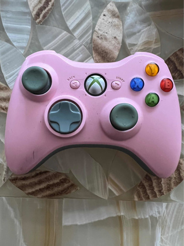 Control Xbox 360 Original Rosa Pink Microsoft Con Tapa
